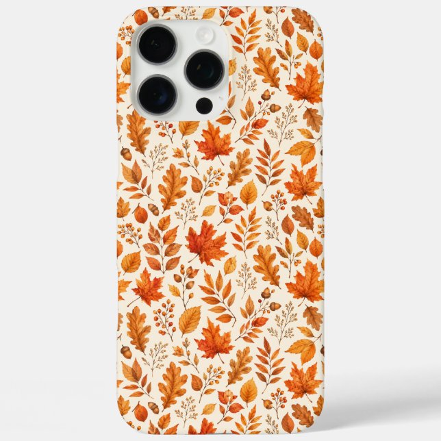 Warm Autumn Leaves Seamless Pattern Case-Mate iPhone Case (Back)