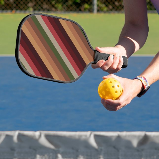 Warm Autumn Stripes  Pickleball Paddle (Insitu)