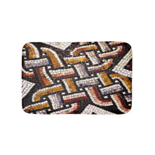 Warm Autumn Toned Roman Tile Mosaic Bath Mat