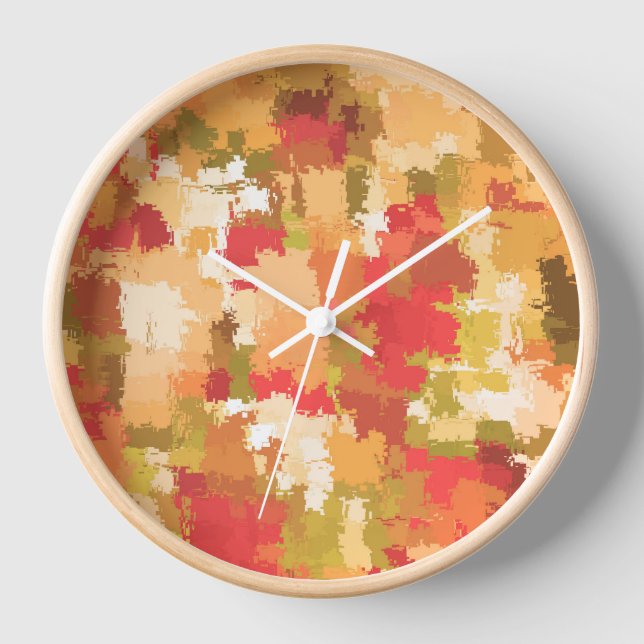 Warm Beautiful Colourful Fall Autumn Colours Clock (Front)
