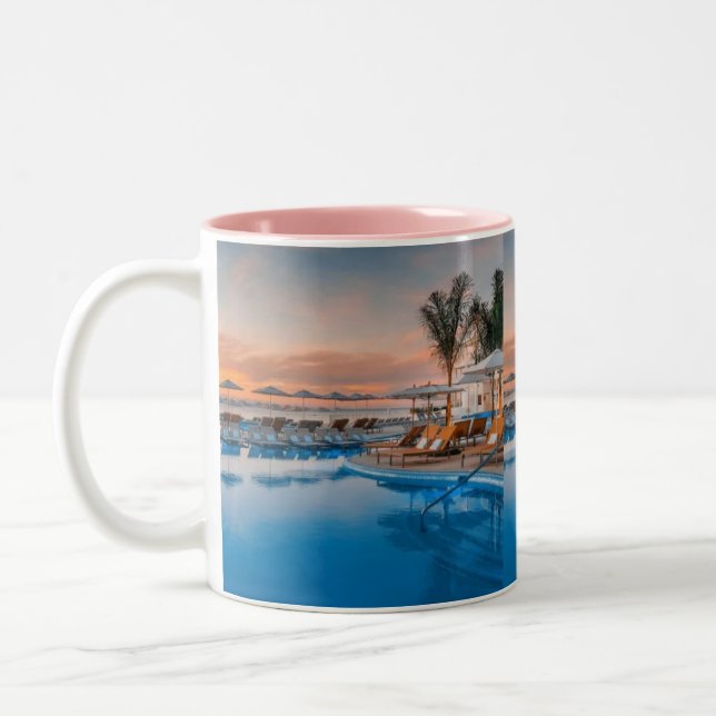 WARM BEGINNINGS Two-Tone COFFEE MUG (Left)