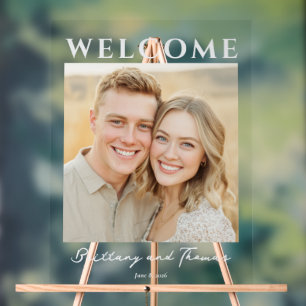 Warm Beige Modern Photo Acrylic Sign
