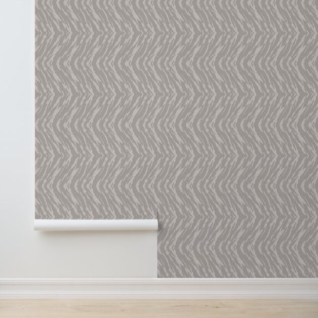 Warm Beige Sable Texture Chevron Wallpaper (Application)