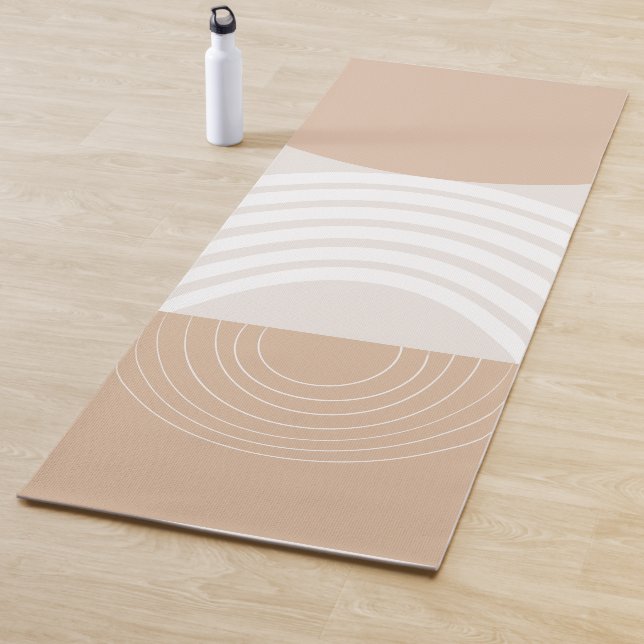 Warm Beige Sun Arch Balance #2 Yoga Mat (In Situ)