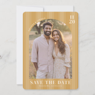 Warm Beige Vintage Photo Save The Date