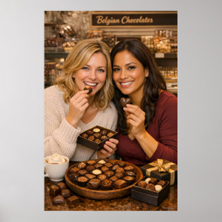 Warm Belgian Praline Cafe Delight Poster