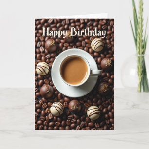 Warm Birthday Coffee Bean Card