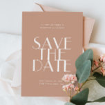 Warm Blush Romantic Wedding | Modern Photo & QR Save The Date<br><div class="desc">This modern save the date card pairs clean, minimalist typography with a soft blush background for a look that feels romantic but still contemporary. It’s an ideal choice for couples who want something warm and inviting - without going too sweet. The back of the card features space for your favourite...</div>