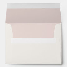Warm Blush & Warm Ivory Wedding Envelope