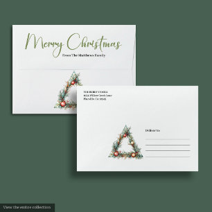 Warm Boho Scandinavian Christmas Envelope Template