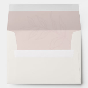 Warm Botanical Blush & Warm Ivory Envelope