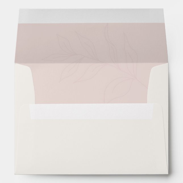 Warm Botanical Blush & Warm Ivory Envelope (Back (Bottom))