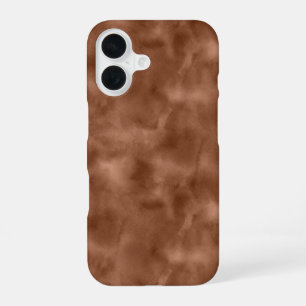 Warm Brown Abstract Watercolor Style iPhone 16 Case