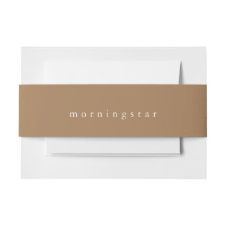 Warm Brown Invitation Belly Band