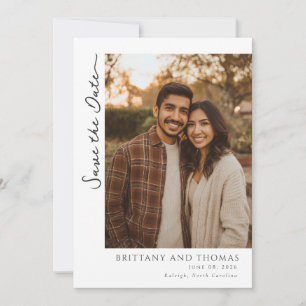 Warm Brown Romantic Photo Save The Date