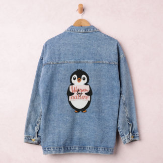Warm by nature: Adorable Penguin with Playful Text