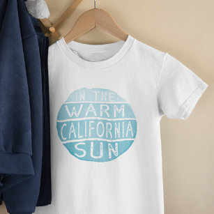 Warm California Sun Vintage Typography Blue Baby T-Shirt