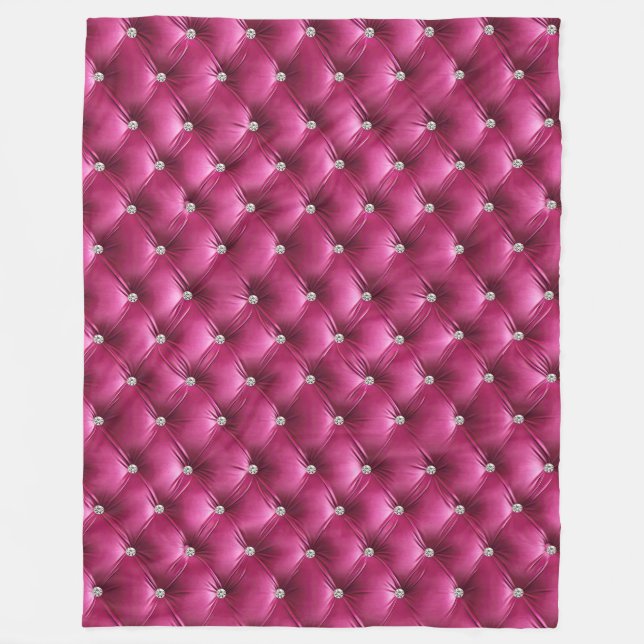 Warm Chic Pink Faux Velvet Fleece Blanket (Front)