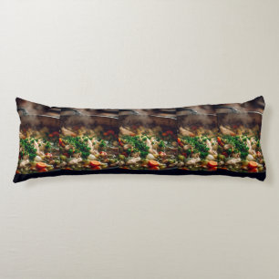 Warm Chicken Soup Steam Art – Rustic Home Cooking  Body Pillow