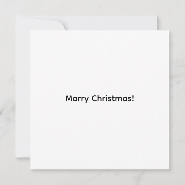 Warm Christmas Cat Flat Card (Back)