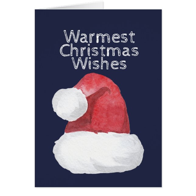 Warm Christmas Wishes/Santa Hat/Personalize (Front)