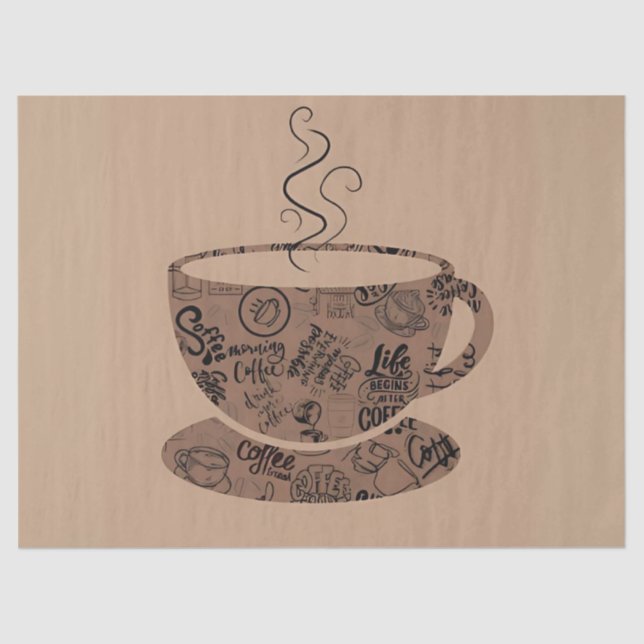 Warm Coffeehouse Essence Tissue Paper (Front)