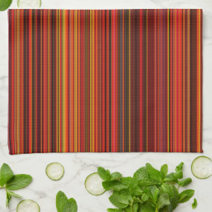 Warm Colour - Trendy Style - Stripe Pattern Kitchen Towel