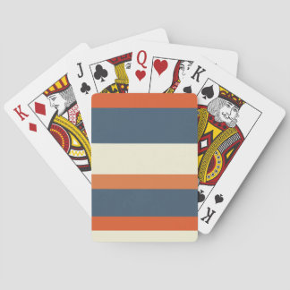 Warm Colourful Horizontal Stripes Playing Cards