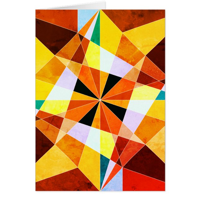 Warm Colours Cool Angular Geometric Shapes (Front)