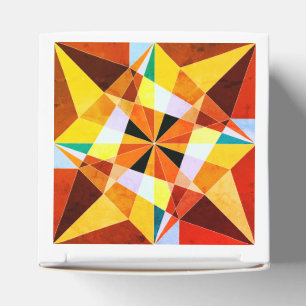 Warm Colours Cool Angular Geometric Shapes Favor Box