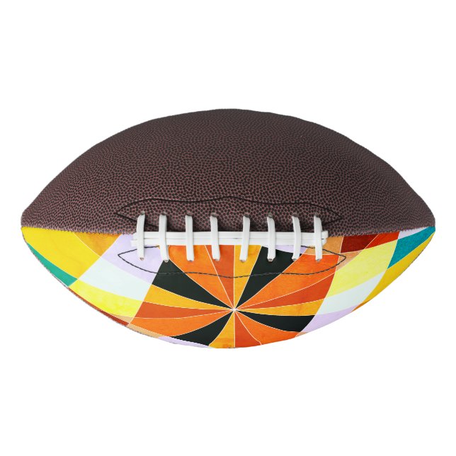 Warm Colours Cool Angular Geometric Shapes Football (Front)
