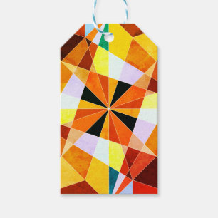 Warm Colours Cool Angular Geometric Shapes Gift Tags