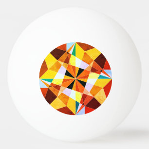 Warm Colours Cool Angular Geometric Shapes Ping Pong Ball