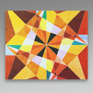 Warm Colours Cool Angular Geometric Shapes Wrapping Paper