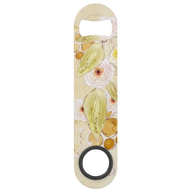 Warm Colours Floral Bar Key (Front)