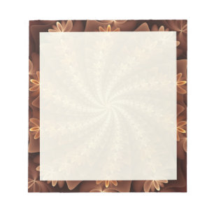 Warm Colours, Modern Abstract Fractal Art Pattern Notepad