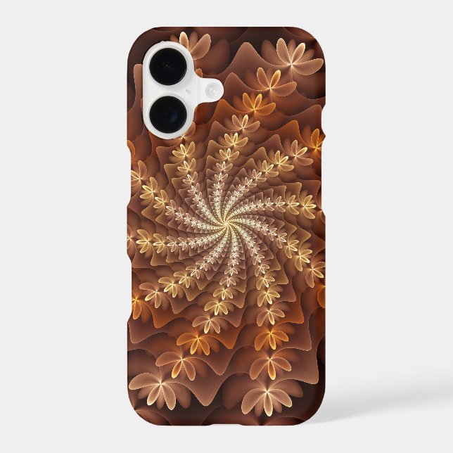 Warm Colours, Trippy Modern Fractal Art Pattern (Back)