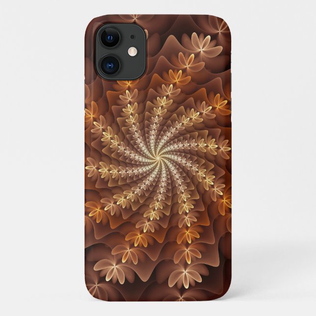 Warm Colours, Trippy Modern Fractal Art Pattern Case-Mate iPhone Case (Back)