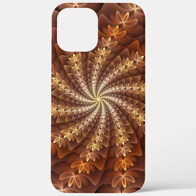 Warm Colours, Trippy Modern Fractal Art Pattern Case-Mate iPhone Case (Back)
