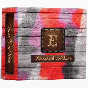 Warm Colours Wood Elegant Album Leather Look #10 Binder