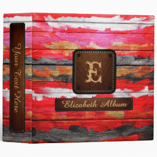 Warm Colours Wood Elegant Album Leather Look #4 Binder
