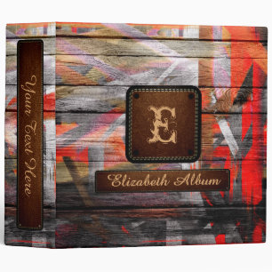 Warm Colours Wood Elegant Album Leather Look #5 Binder