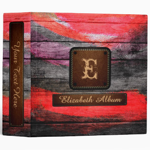Warm Colours Wood Elegant Album Leather Look #9 Binder