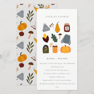 Warm Cozy Autumn Essential Couples Shower Invite