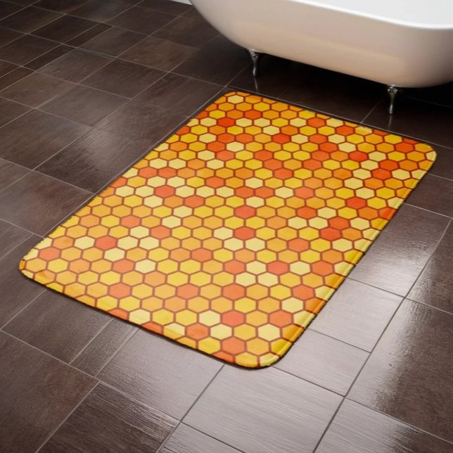 Warm & Cozy Bee-Inspired Honeycomb  Bath Mat (Creator Uploaded)