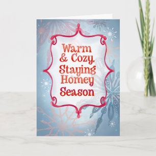 Warm & Cozy Flakey Family – Retro Snowflake Card