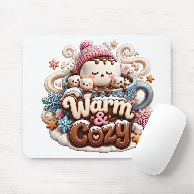 Warm & Cozy Hot Cocoa Mouse Pad (With Mouse)