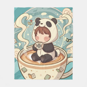 Warm & Cozy Panda Brew Fleece Blanket