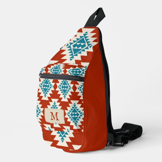 Warm Desert Dreams Southwestern Rustic Pattern Sling Bag (Right Corner)