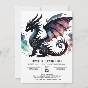 Warm Dragon Birthday Invitation